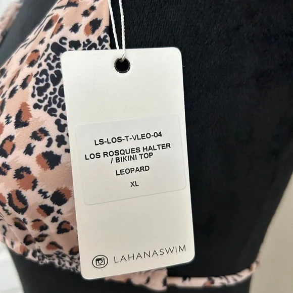 Animal Print Halter Bikini Top Lahana Swim AU XL/US 10 - Picture 4 of 8